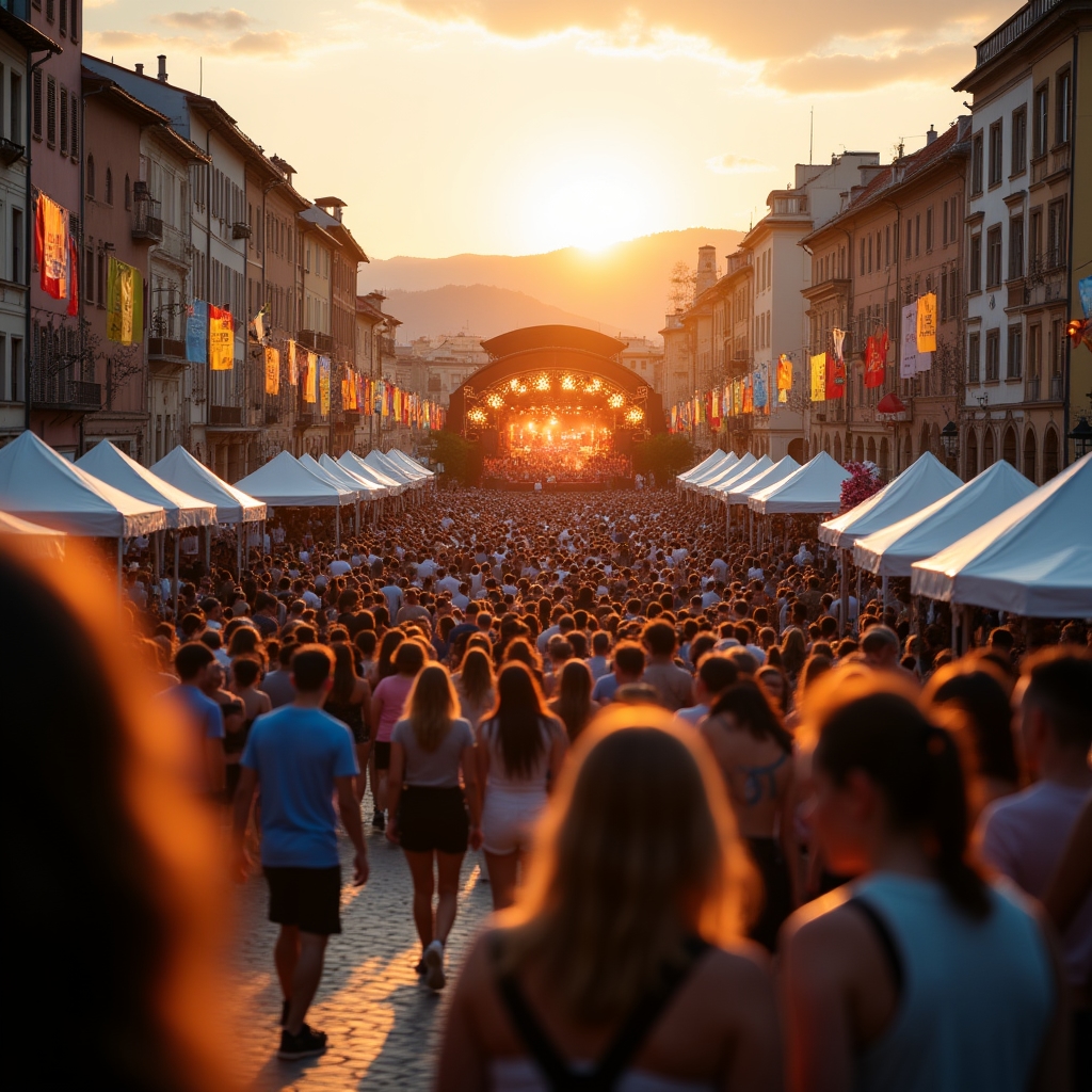 Festival de stradă în București cu public numeros și scenă principală